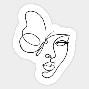 Butterfly Woman Sticker